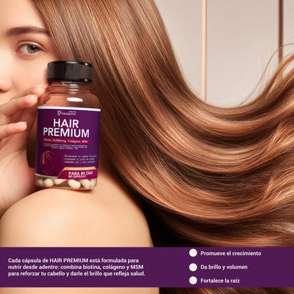 HAIR PREMIUM 80CAP/ FORTALECEDOR CAPILAR